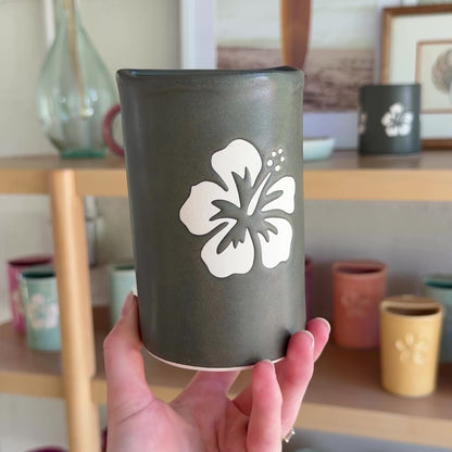 Hibiscus Takeaway Cup | 16oz Bark Brown