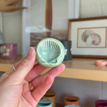 Shell Ring Dish | Wave Blue