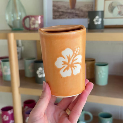 Hibiscus Takeaway Cup | 12oz Tangerine