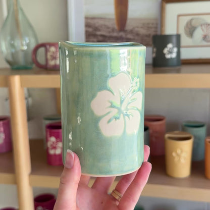 Hibiscus Takeaway Cup | 16oz Wave Blue