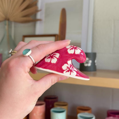 Small Wave Hibiscus Print | Pomegranate