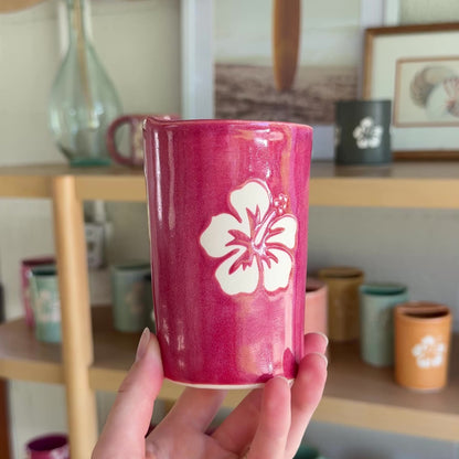 Hibiscus Takeaway Cup | 12oz Pomegranate