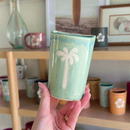 Palm Takeaway Cup | 12oz Wave Blue