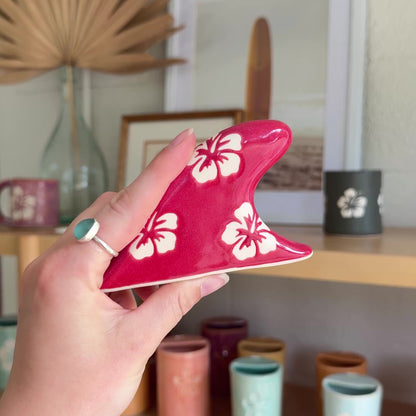 Clean Wave Hibiscus Print | Pomegranate