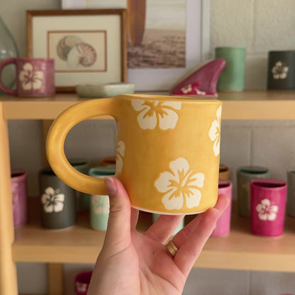 Hibiscus Print Mug | 14oz Island Sun