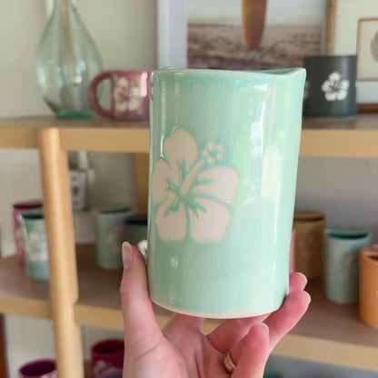 Hibiscus Takeaway Cup | 16oz Water