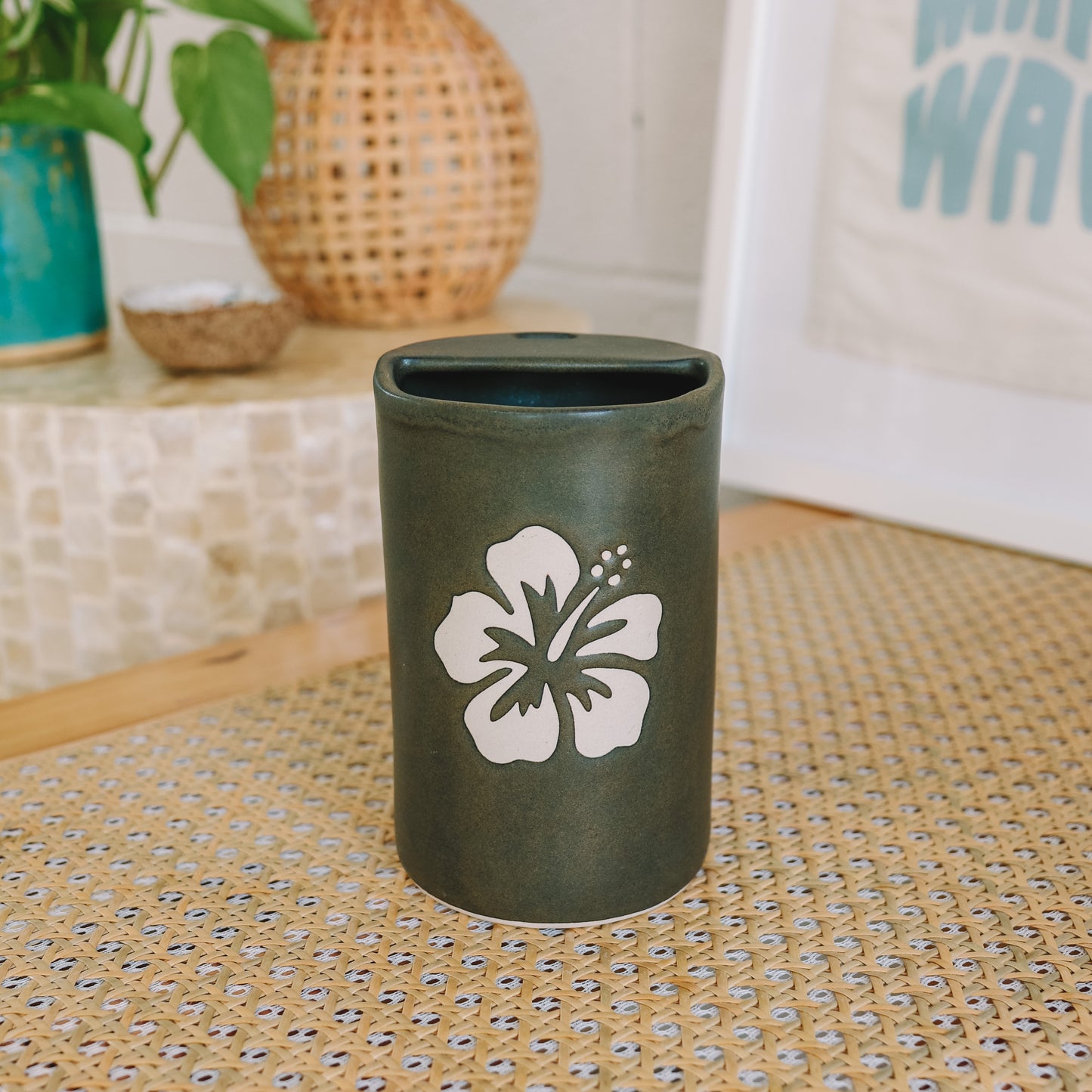 Hibiscus Takeaway Cup | 16oz Bark Brown