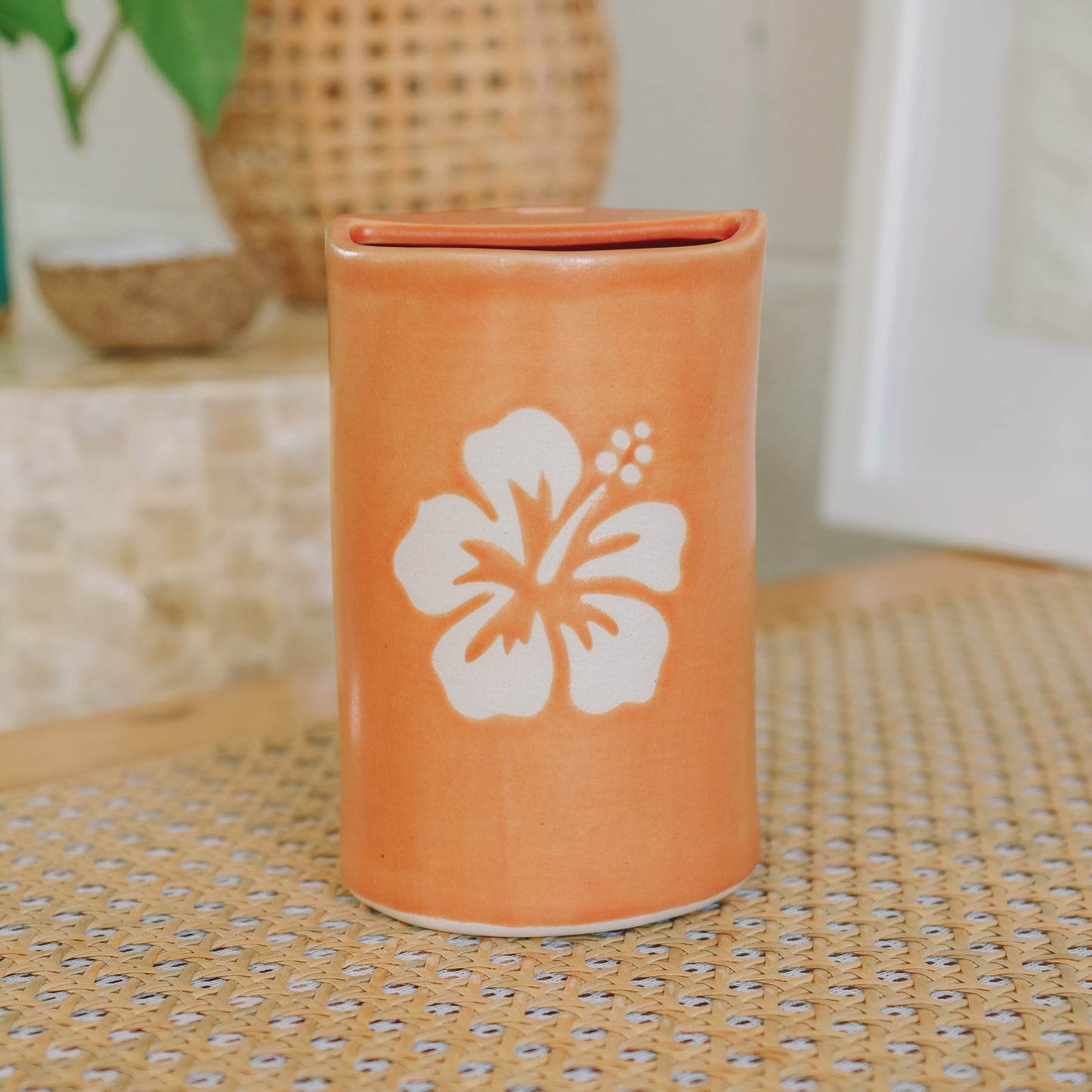 Hibiscus Takeaway Cup | 16oz Tangerine