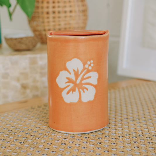 Hibiscus Takeaway Cup | 16oz Tangerine