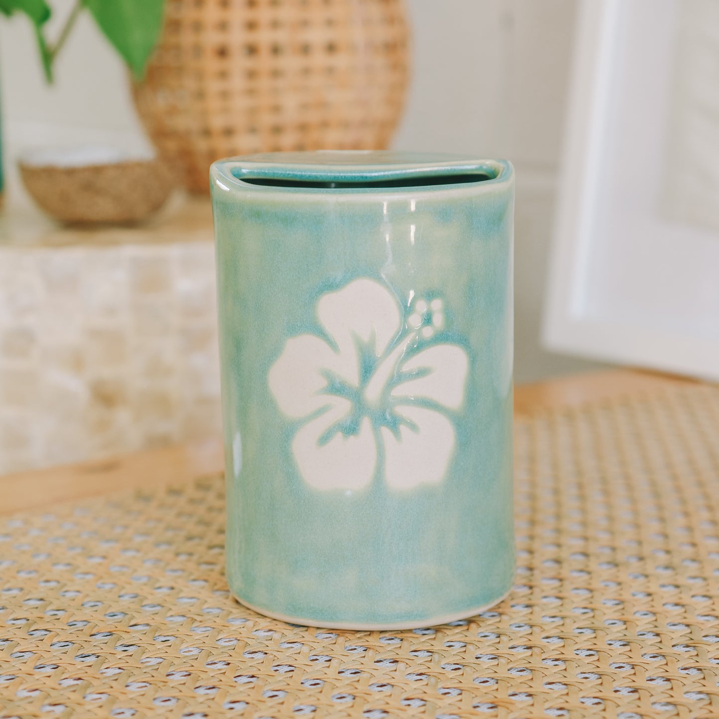 Hibiscus Takeaway Cup | 16oz Wave Blue