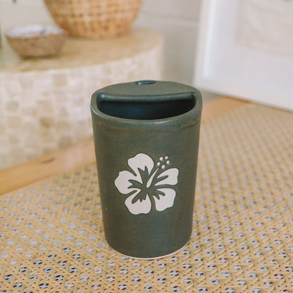 Hibiscus Takeaway Cup | 12oz Bark Brown