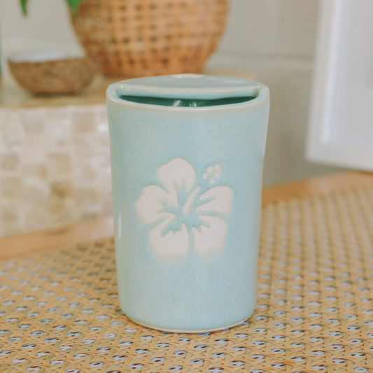 Hibiscus Takeaway Cup | 12oz Sea Foam