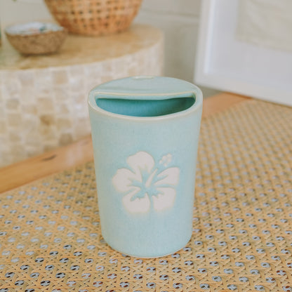 Hibiscus Takeaway Cup | 12oz Sea Foam
