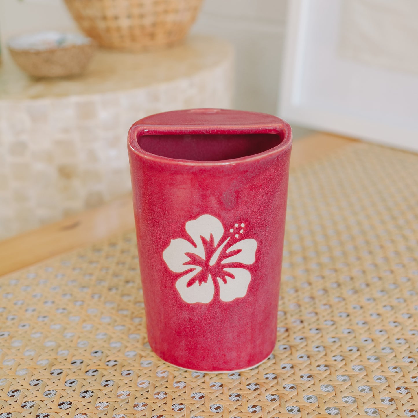 Hibiscus Takeaway Cup | 12oz Pomegranate
