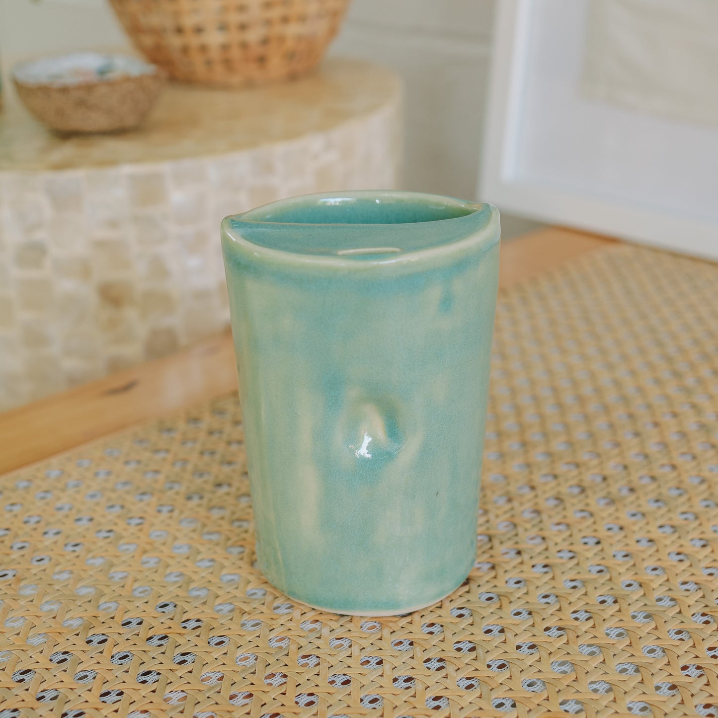 Palm Takeaway Cup | 12oz Wave Blue