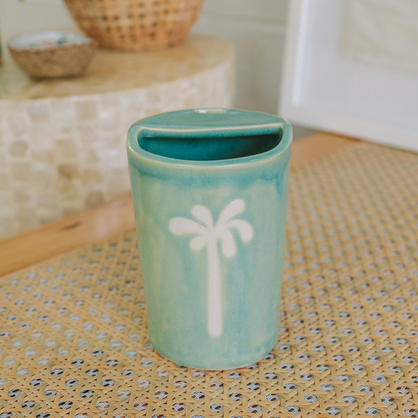 Palm Takeaway Cup | 12oz Wave Blue