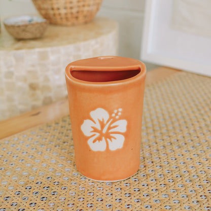 Hibiscus Takeaway Cup | 12oz Tangerine