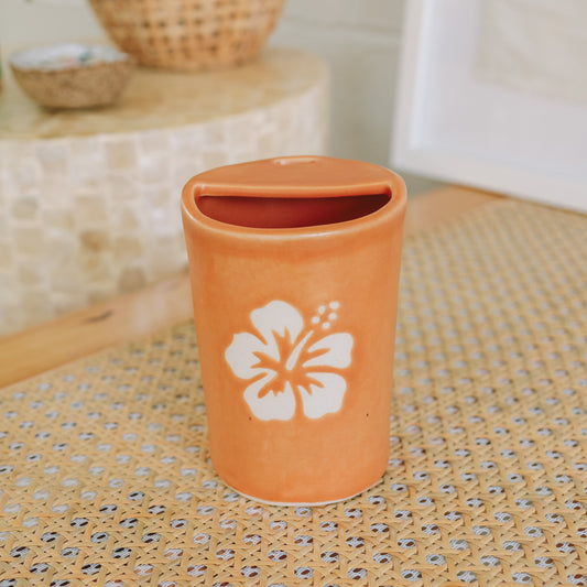 Hibiscus Takeaway Cup | 12oz Tangerine