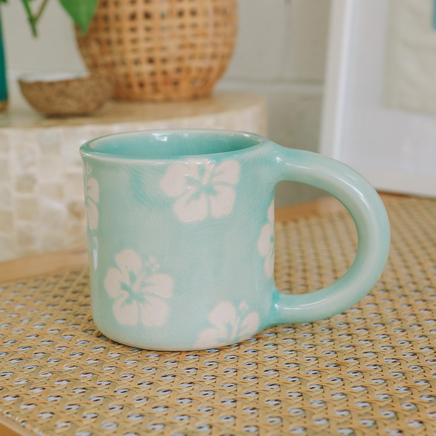 Hibiscus Print Mug | 14oz Water - *Discounted*