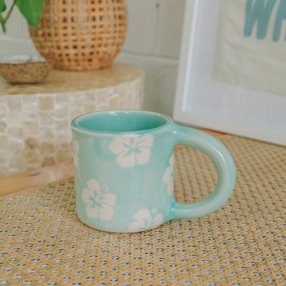 Hibiscus Print Mug | 14oz Water - *Discounted*