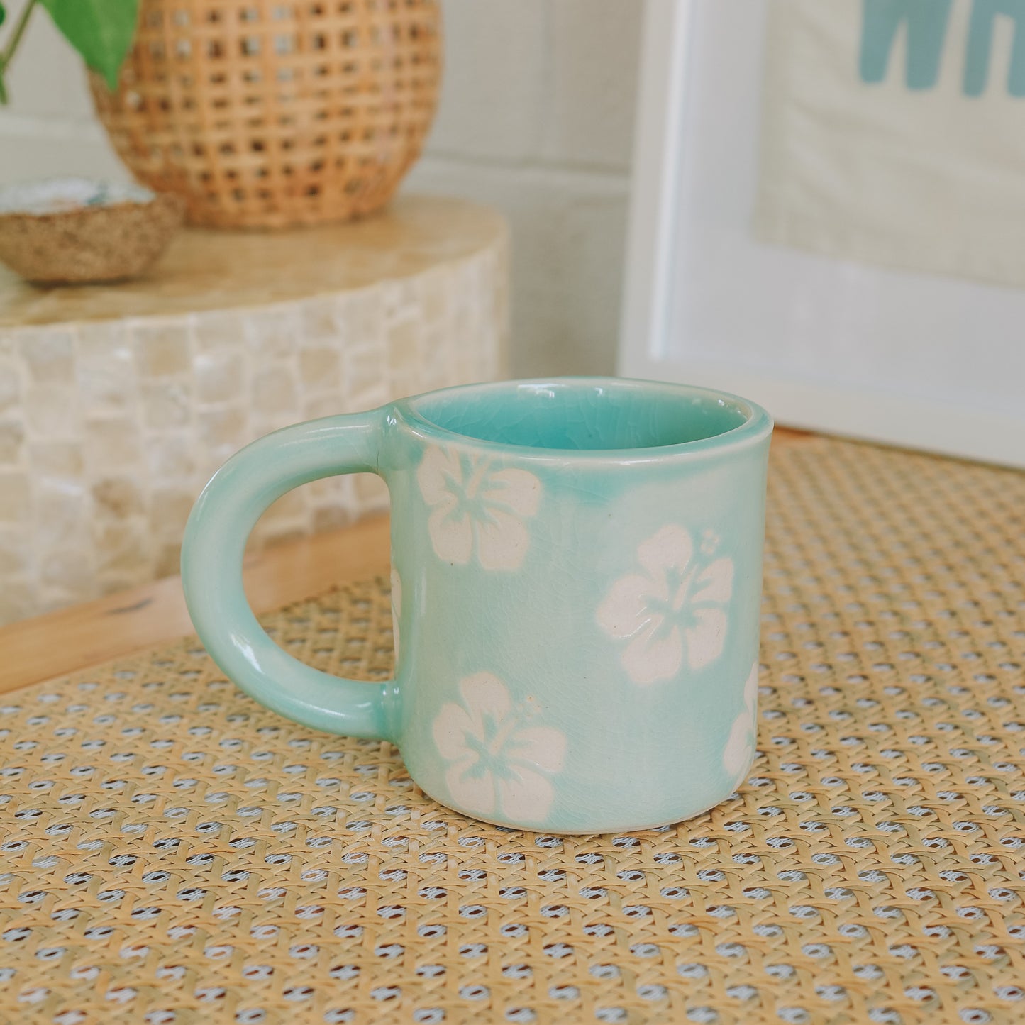 Hibiscus Print Mug | 14oz Water - *Discounted*
