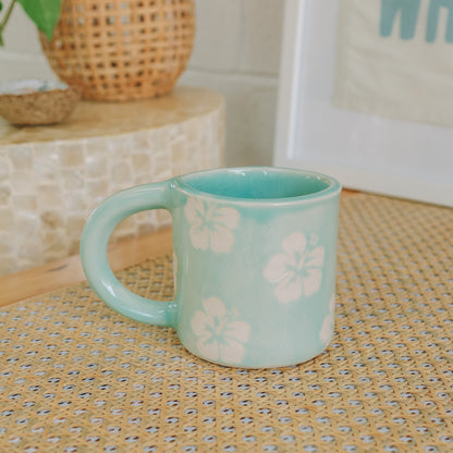 Hibiscus Print Mug | 14oz Water - *Discounted*