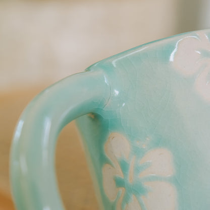 Hibiscus Print Mug | 14oz Water - *Discounted*