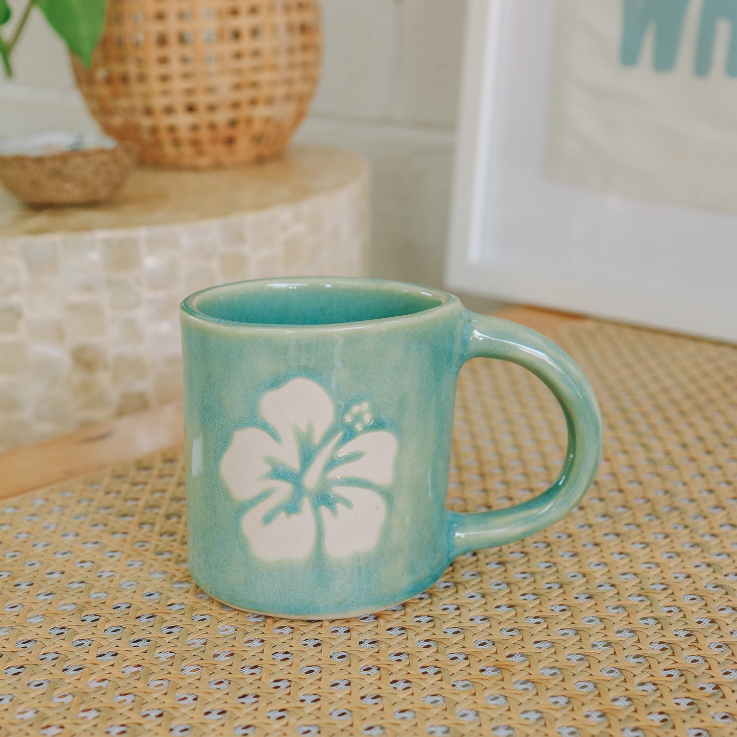 Hibiscus Mug | 14oz Wave Blue - *Discounted*