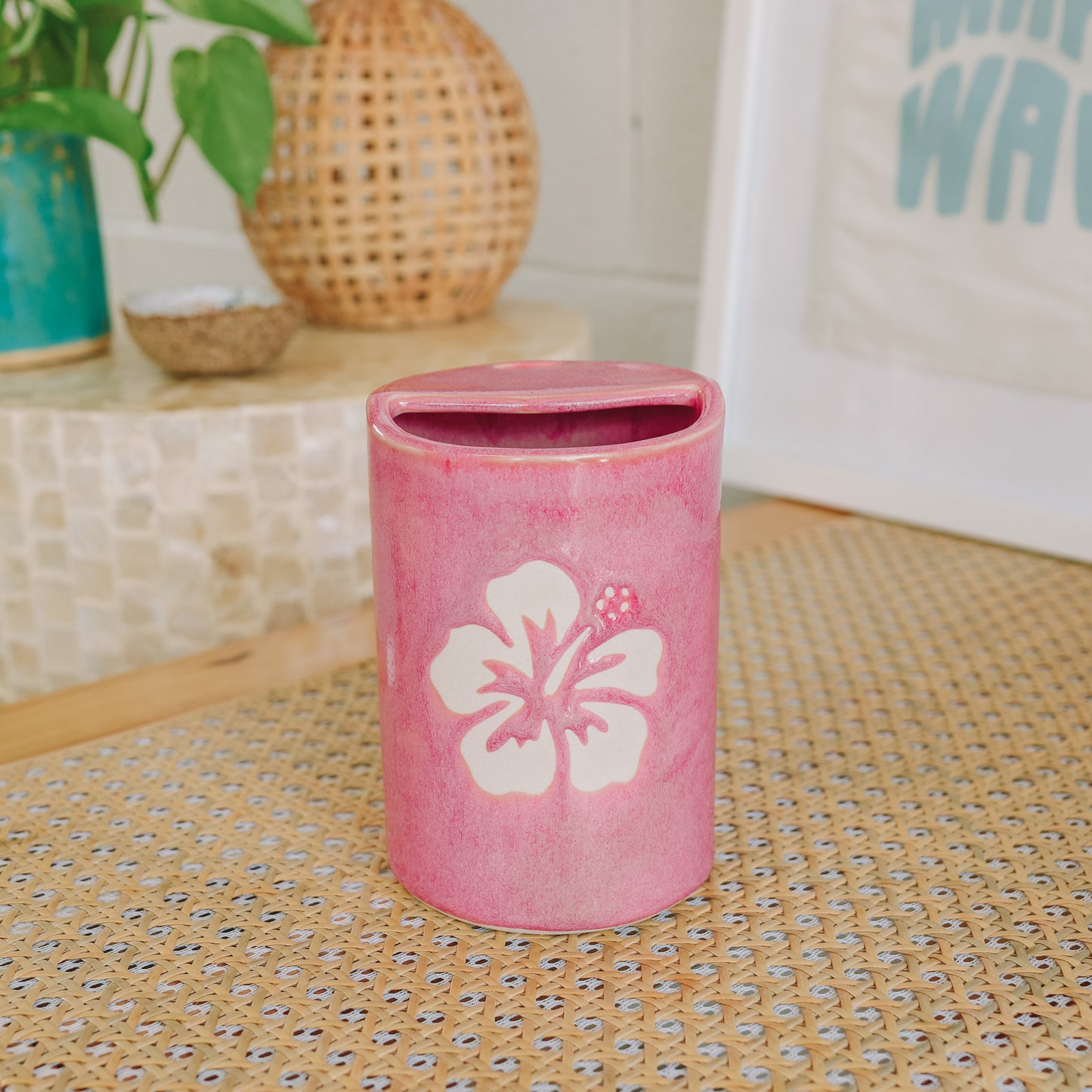 Hibiscus Takeaway Cup | 16oz Berry